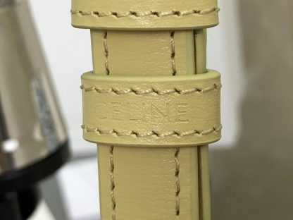 REPLICA CELINE SHOULDER BAG CLAUDE IN NATURAL CALFSKIN 194143 LEMON-YELLOW #3953 - Image 5