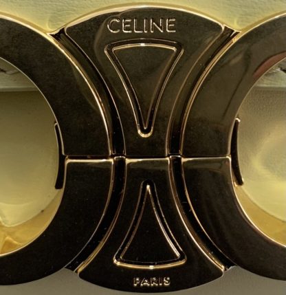 REPLICA CELINE SHOULDER BAG CLAUDE IN NATURAL CALFSKIN 194143 LEMON-YELLOW #3953 - Image 6
