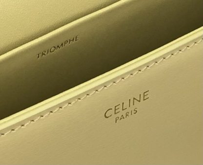 REPLICA CELINE SHOULDER BAG CLAUDE IN NATURAL CALFSKIN 194143 LEMON-YELLOW #3953 - Image 7