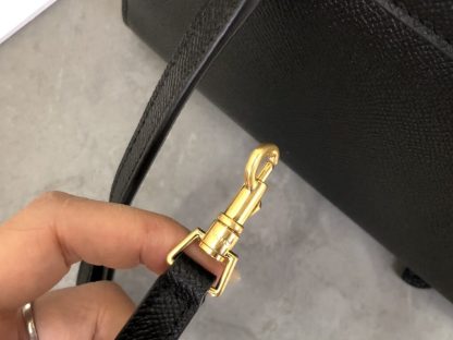 REPLICA CELINE NANO BELT BAG IN GRAINED CALFSKIN BLACK #3931 - Image 10