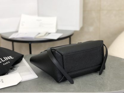 REPLICA CELINE NANO BELT BAG IN GRAINED CALFSKIN BLACK #3931 - Image 15
