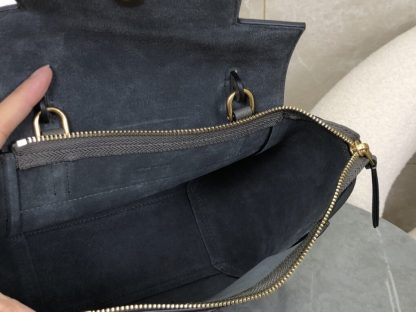 REPLICA CELINE NANO BELT BAG IN GRAINED CALFSKIN GREY #3929 - Image 15