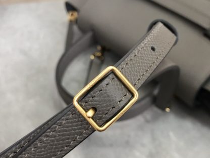REPLICA CELINE NANO BELT BAG IN GRAINED CALFSKIN GREY #3929 - Image 7