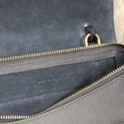 REPLICA CELINE NANO BELT BAG IN GRAINED CALFSKIN GREY #3929 - Image 10