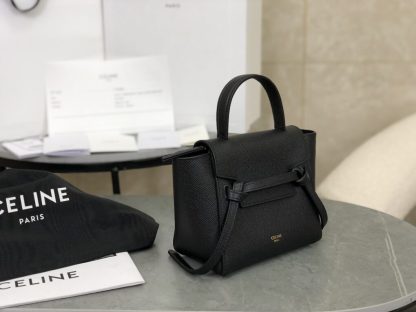REPLICA CELINE PICO BELT BAG IN GRAINED CALFSKIN BLACK #3934 - Image 3