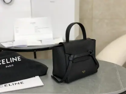 REPLICA CELINE PICO BELT BAG IN GRAINED CALFSKIN BLACK #3934 - Image 3