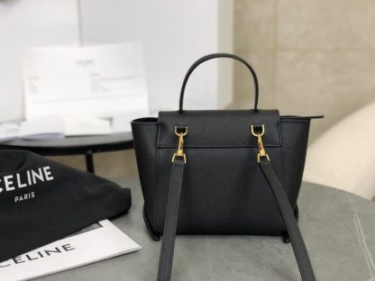 REPLICA CELINE PICO BELT BAG IN GRAINED CALFSKIN BLACK #3934 - Image 2