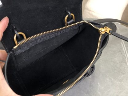 REPLICA CELINE PICO BELT BAG IN GRAINED CALFSKIN BLACK #3934 - Image 13