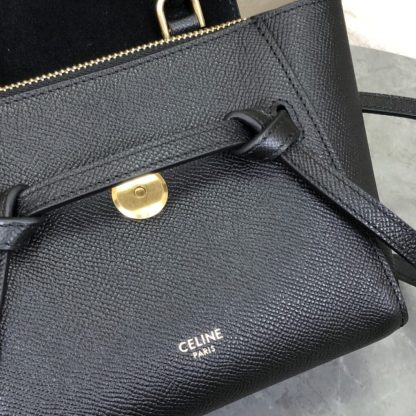 REPLICA CELINE PICO BELT BAG IN GRAINED CALFSKIN BLACK #3934 - Image 14