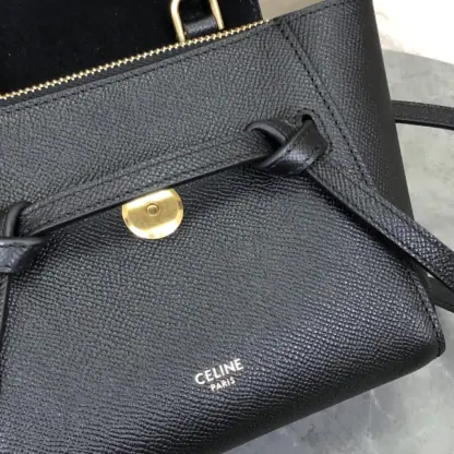 REPLICA CELINE PICO BELT BAG IN GRAINED CALFSKIN BLACK #3934 - Image 6