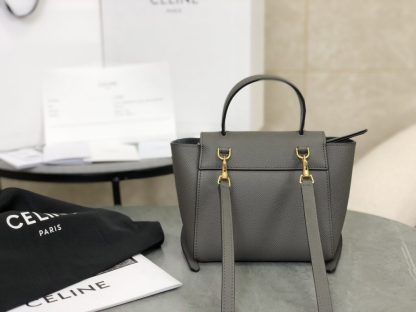 REPLICA CELINE PICO BELT BAG IN GRAINED CALFSKIN GREY #3933 - Image 12