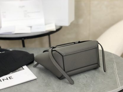 REPLICA CELINE PICO BELT BAG IN GRAINED CALFSKIN GREY #3933 - Image 13