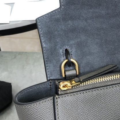 REPLICA CELINE PICO BELT BAG IN GRAINED CALFSKIN GREY #3933 - Image 5