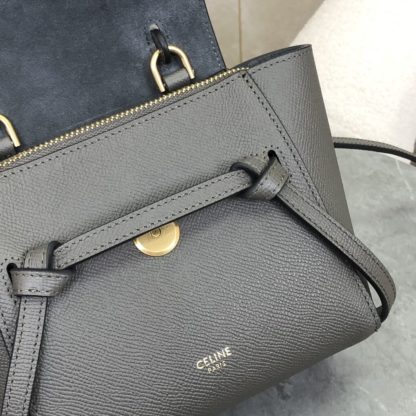 REPLICA CELINE PICO BELT BAG IN GRAINED CALFSKIN GREY #3933 - Image 3