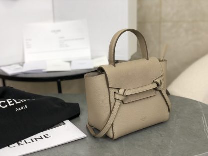 REPLICA CELINE PICO BELT BAG IN GRAINED CALFSKIN LIGHT TAUPE #3932 - Image 15