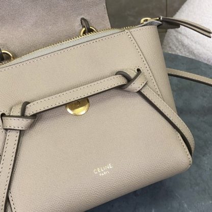 REPLICA CELINE PICO BELT BAG IN GRAINED CALFSKIN LIGHT TAUPE #3932 - Image 11