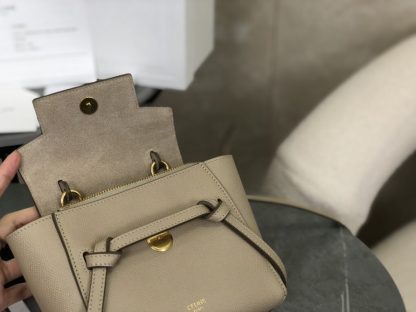 REPLICA CELINE PICO BELT BAG IN GRAINED CALFSKIN LIGHT TAUPE #3932 - Image 12