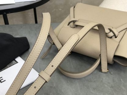 REPLICA CELINE PICO BELT BAG IN GRAINED CALFSKIN LIGHT TAUPE #3932 - Image 3