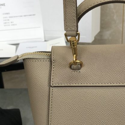 REPLICA CELINE PICO BELT BAG IN GRAINED CALFSKIN LIGHT TAUPE #3932 - Image 6