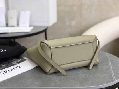 REPLICA CELINE NANO BELT BAG IN GRAINED CALFSKIN LIGHT TAUPE #3930 - Image 3