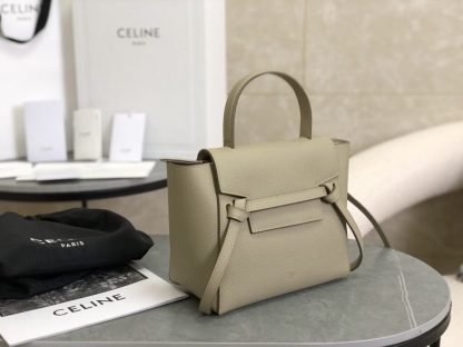 REPLICA CELINE NANO BELT BAG IN GRAINED CALFSKIN LIGHT TAUPE #3930 - Image 4