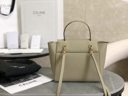 REPLICA CELINE NANO BELT BAG IN GRAINED CALFSKIN LIGHT TAUPE #3930 - Image 6