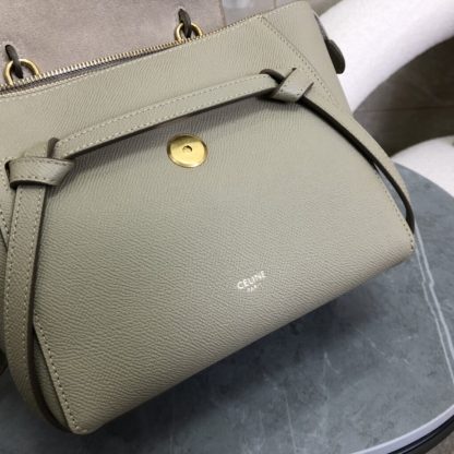 REPLICA CELINE NANO BELT BAG IN GRAINED CALFSKIN LIGHT TAUPE #3930 - Image 7