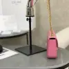 REPLICA CELINE CHAIN SHOULDER BAG CLAUDE IN SHINY CALFSKIN PINK #3937 - Image 11