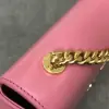REPLICA CELINE CHAIN SHOULDER BAG CLAUDE IN SHINY CALFSKIN PINK #3937 - Image 4