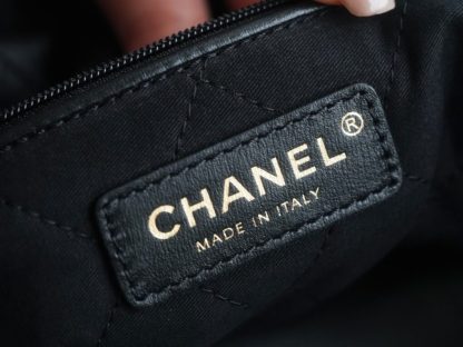 REPLICA CHANEL 22 BACKPACK BLACK LAMBSKIN 2025 #4037 - Image 9