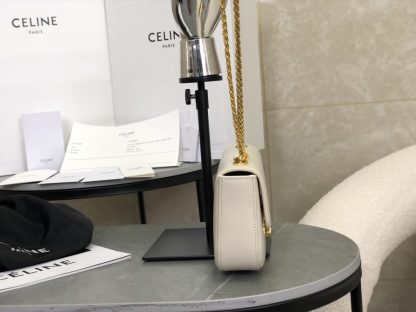 REPLICA CELINE CHAIN SHOULDER BAG CLAUDE IN SHINY CALFSKIN #3941 - Image 16