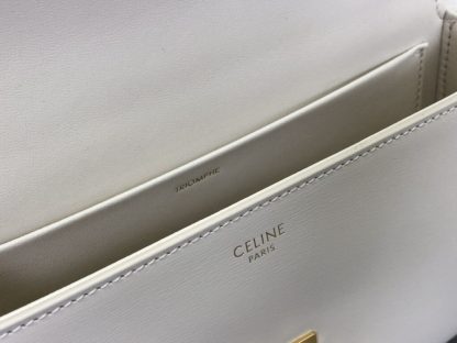 REPLICA CELINE CHAIN SHOULDER BAG CLAUDE IN SHINY CALFSKIN #3941 - Image 6