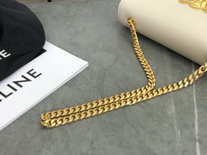REPLICA CELINE CHAIN SHOULDER BAG CLAUDE IN SHINY CALFSKIN #3941 - Image 3