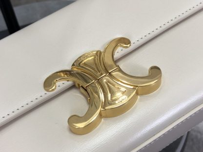 REPLICA CELINE CHAIN SHOULDER BAG CLAUDE IN SHINY CALFSKIN #3941 - Image 4