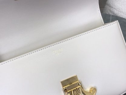 REPLICA CELINE CHAIN SHOULDER BAG CLAUDE IN SHINY CALFSKIN #3941 - Image 9