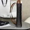 REPLICA CELINE SMALL CABAS VERTICAL IN TRIOMPHE CANVAS AND CALFSKIN 191542 TAN #3968 - Image 9