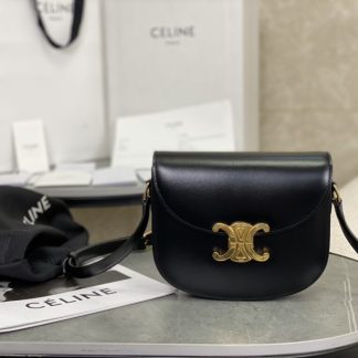 REPLICA CELINE BESACE CLEA IN SHINY CALFSKIN BLACK #3947
