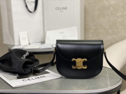 REPLICA CELINE BESACE CLEA IN SHINY CALFSKIN BLACK #3947