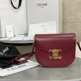 REPLICA CELINE BESACE CLEA IN SHINY CALFSKIN RED #3948