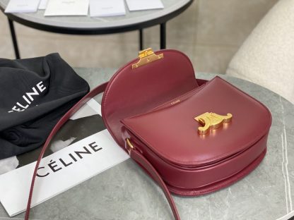 REPLICA CELINE BESACE CLEA IN SHINY CALFSKIN RED #3948 - Image 14