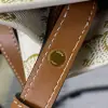 REPLICA CELINE SMALL CABAS VERTICAL IN TRIOMPHE CANVAS AND CALFSKIN 191542 WHITE #3967 - Image 11