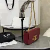 REPLICA CELINE CHAIN SHOULDER BAG CLAUDE IN SHINY CALFSKIN RED #3942 - Image 14