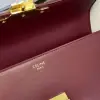 REPLICA CELINE CHAIN SHOULDER BAG CLAUDE IN SHINY CALFSKIN RED #3942 - Image 2