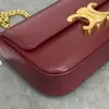 REPLICA CELINE CHAIN SHOULDER BAG CLAUDE IN SHINY CALFSKIN RED #3942 - Image 6