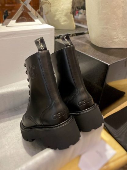 REPLICA CELINE TRIOMPHE RANGERS MID LACE-UP BOOT IN SHINY BULL #3919 - Image 2
