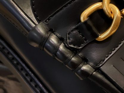 REPLICA CELINE MARGARET LOAFER WITH TRIOMPHE CHAIN IN POLISHED BULL #3923 - Image 12