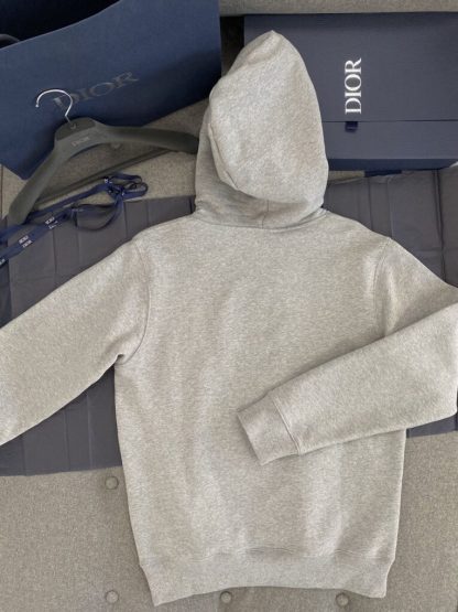  Christian Dior Couture Hooded Sweatshirt Gray Cashmere Jersey #3981 - Image 7