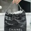 REPLICA CHANEL 22 MINI HANDBAG CALFSKIN BLACK & SLIVER HARDWARE 2025 #4043