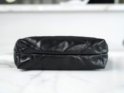 REPLICA CHANEL 22 MINI HANDBAG CALFSKIN BLACK & SLIVER HARDWARE 2025 #4043 - Image 4