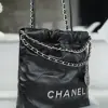 REPLICA CHANEL 22 MINI HANDBAG CALFSKIN BLACK & SLIVER HARDWARE 2025 #4043 - Image 6